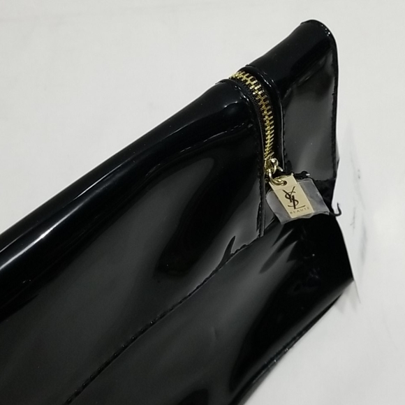 YSL Yves Saint Laurent Black Zippered Pouch - Picture 4 of 7